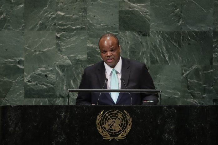King Mswati III de l'eSwatini à 73 Assemblée générale de l'ONU (Source image AP Photo/Frank Franklin II)