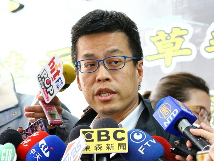 Le porte-parole du palais présidentiel de Taipei Huang Chung-yen (黃重諺) le 15 janvier 2019 (Image : RTI)