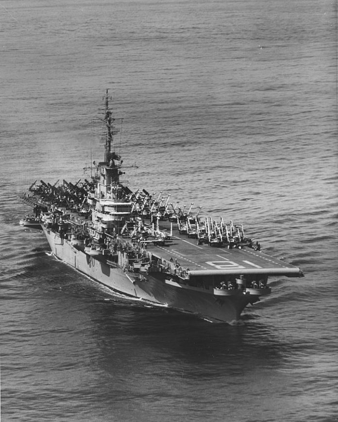 USS Wasp en soutien au replis de l'armée nationaliste à l'île Tachen