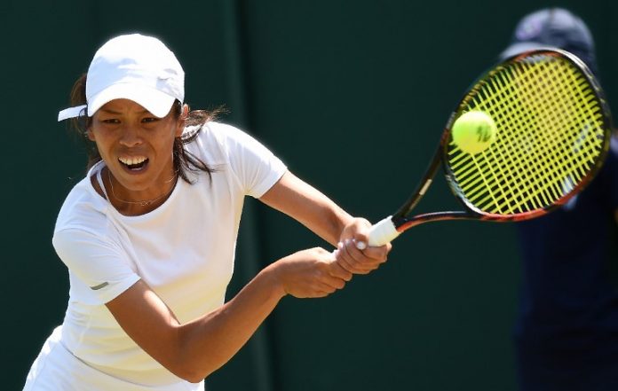 La Taiwanaise Hsieh Su-wei (謝淑薇Xièshūwēi) s’est faite éliminée de l’Open féminin du Qatar (Qatar Total Open) après avoir perdu ses deux 8e de finale, en simple et en double (Image : AFP)