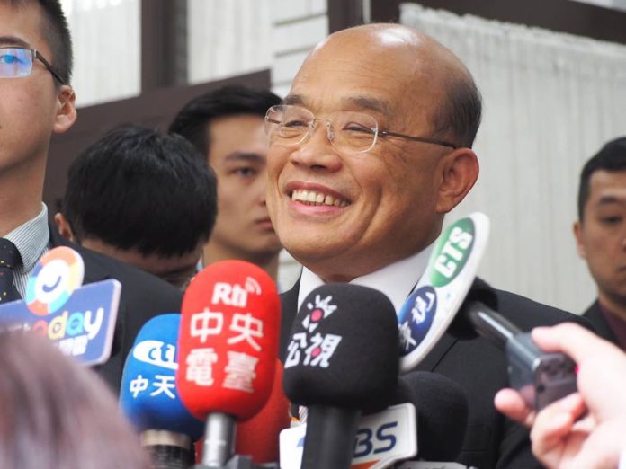 Le premier ministre Su Tseng-chang (蘇貞昌) s’est rendu aujourd’hui au Yuan législatif pour répondre aux questions des parlementaires. (Image : RTI)