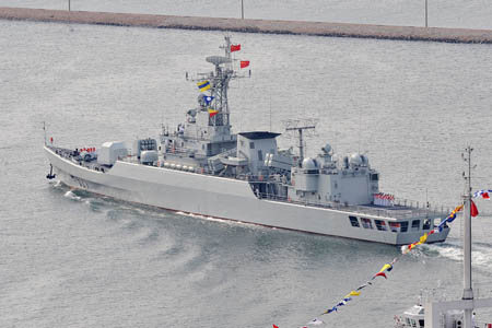 Le N°528 « Mianyang » de la Marine chinoise prêt à prendre part aux inspections en mer (image internet)