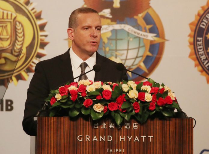 Le directeur adjoint du FBI Paul Abbate à Taipei pour la 22e Conférence du chapitre Asie-Pacifique du FBI (photo CNA)