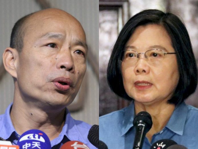 Tsai Ing-wen et Han Kuo-yu sont les deux candidats de leur parti respectif, le DPP et le KMT pour 2020.