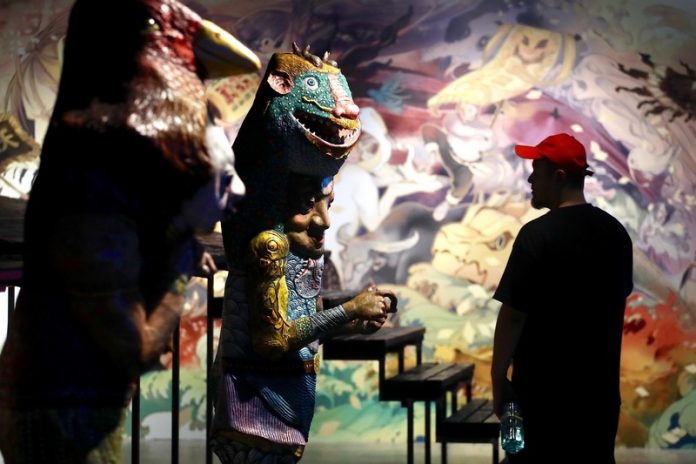 Expo « Yaochi Ville, exposition sur la littérature des fantômes et l’art contemporain » (Photo : CNA)