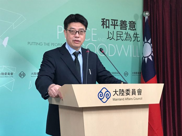 Chiu Chui-cheng (邱垂正), vice président de la commission ministérielle des affaires continentales (Photo CNA)