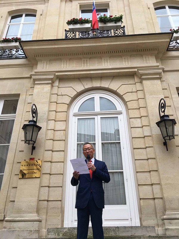 Le représentant de Taiwan en France François Wu (吳志中) (Image : Bureau de représentation de Taipei en France)
