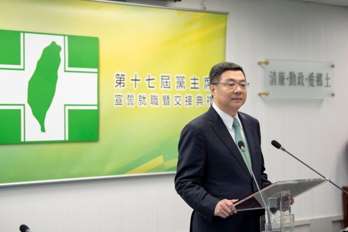 Le président du DPP Cho Jung-tai (sur la photo) a aujourd'hui cédé sa place à Tsai ing-wen à la tête du parti (Image : DPP)